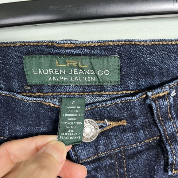 LRL Lauren Jeans Co Ralph Lauren Women Sz 4 28x29 Classic Straight Blue Jeans - Picture 2 of 12